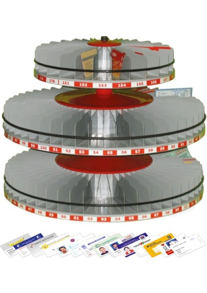 K - 125 Dönerli Kart Dolabı