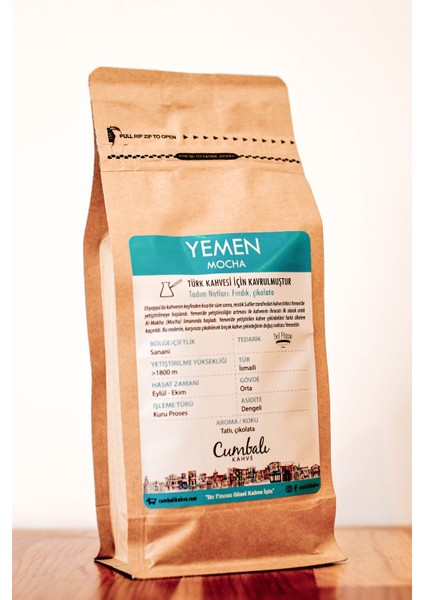 Yemen Mocha Nitelikli Çekirdek Kahve 250GR Türk Kahvesi Çekirdeği