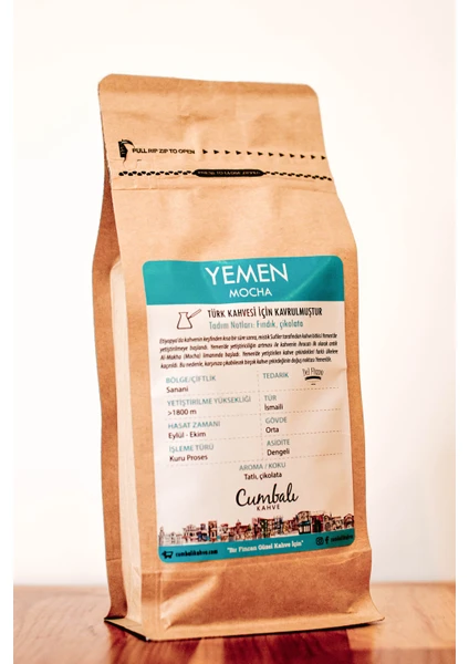 Cumbalı Kahve Yemen Mocha Nitelikli Çekirdek Kahve 250GR Türk Kahvesi Çekirdeği