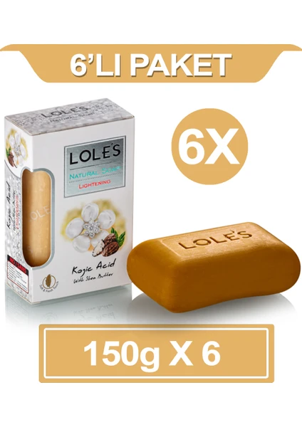 Lüks Bitkisel Kojik Asit Sabunu 6X150 gr