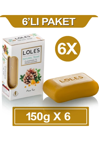 Lüks Bitkisel Çam Katranı Sabunu 6X150 gr