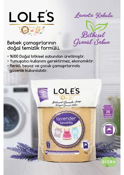 Doğal Granül Matik Lavanta Kokulu Granül Çamaşır Sabun – Bebekler ve Hassas Çamaşırlar için İdeal Temizlik (6 x 1 kg) fiyatları