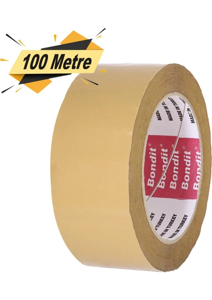 BADEM10 Bondit Koli Bandı 45 mm x 100 mt Güçlü Yapışkanlı Kopmayan Bant