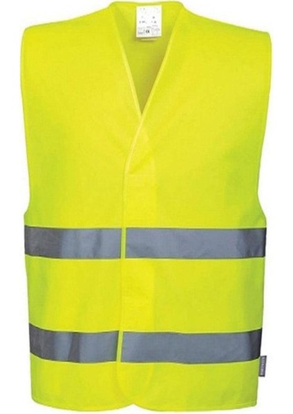 Fosforlu Reflektörlü Sarı Ikaz Yeleği 5 cm Reflektörlü Standart Beden