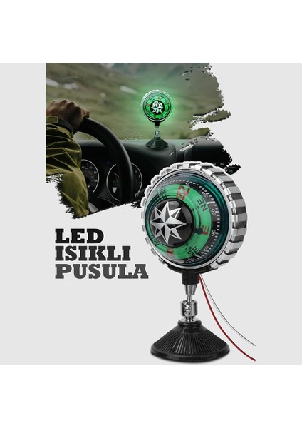 Büyük Boy Nostaljik Işıklı Pusula, Vantuzlu ve Ayarlanabilir fiyatları