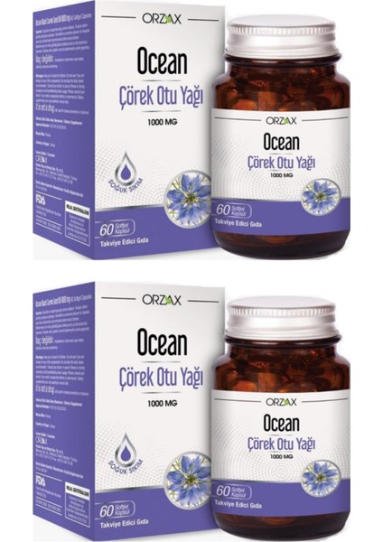 Ocean Çörek Otu Yağı 1000 Mg 60 Kapsül 2 Adet