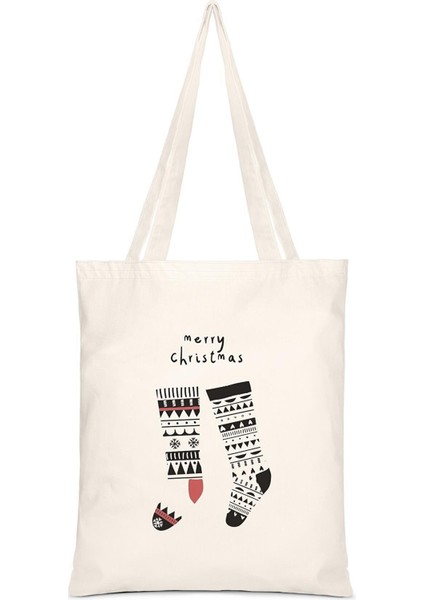 Çorap Baskılı Bez Çanta 0983