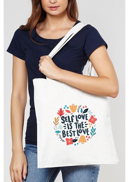 Beyaz Self Love Ham Bez Çanta 0837