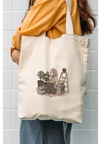 Kanvas Fotoğrafçı Kız Bez Çanta C0526