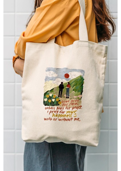 Kanvas I Pray For Your Bez Çanta C0540