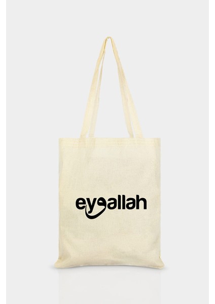 Eyvallah Baskılı Ham Bez Çanta C0033