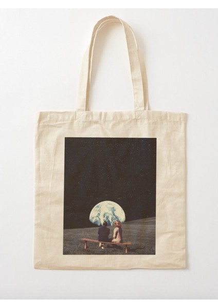 Adam Uzak Tasarımlı Ham Bez Omuz