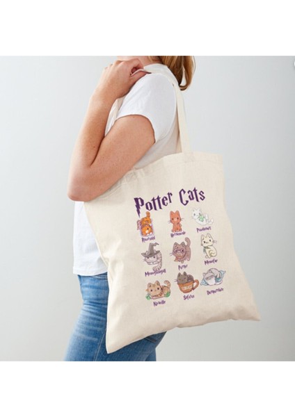 potter Cats - Harry Potter Ham Bez Çanta