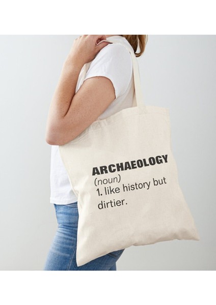 Arkeoloji Tasarımlı Baskılı Ham Bez