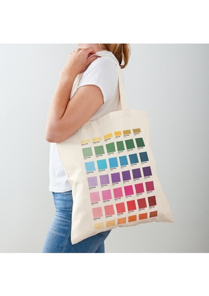 Pantone Renk Tonları Baskılı Ham Bez