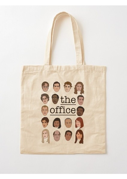 The Office Ekibi Baskılı Ham Bez Omuz
