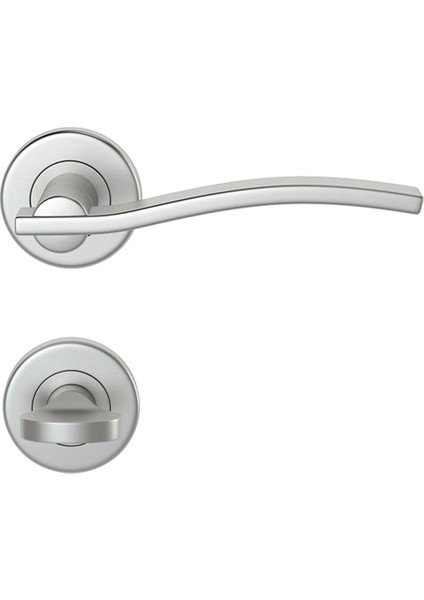 703 Saten Krom Rozetlı Kapı Kolu Saten Krom Rozetli Wc (Tk)