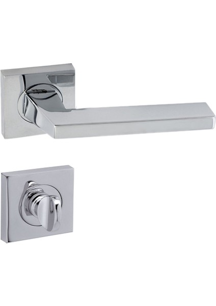 Parma Krom Rozetli Kapı Kolu Rozetli Wc (Tk)