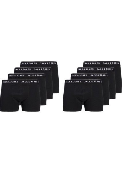 8 Li Paket Siyah Erkek Boxer
