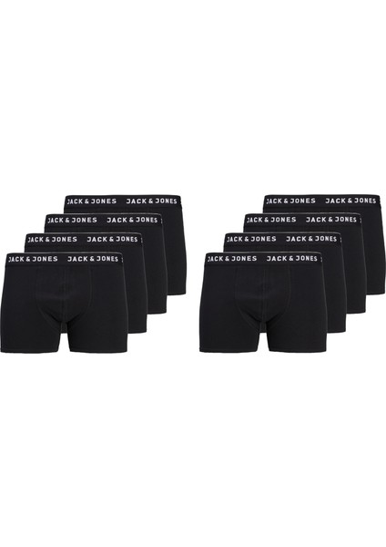 8 Li Paket Siyah Erkek Boxer