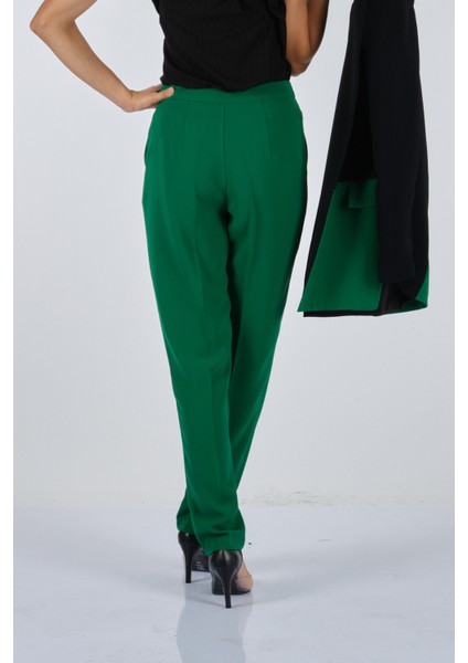 Minimalist Yüksek Bel Kadın Pantolon - Düz Kesim - Günlük & Ofis modelleri