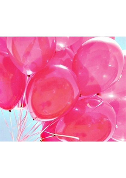 Balon Metalik Fuşya (10 Adet)