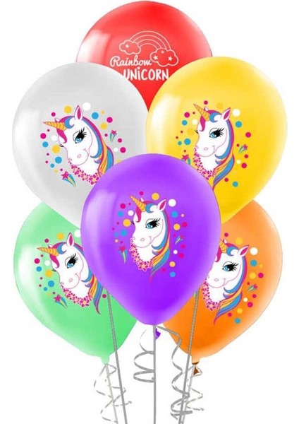 Balon Rainbow Unıcorn (10 Adet)