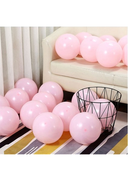 Makaron Balon Pembe 10 Adet