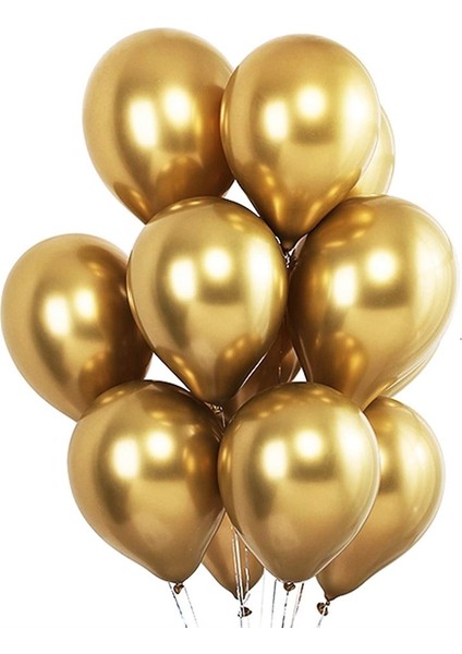 12" Krom Gold Balon 5 Adet