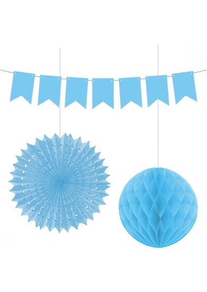 KF099-MV Kagıt Süs Seti Mavi