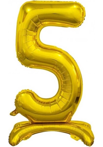 5 Ayaklı Rakam Folyo Balon Gold 32 Inch