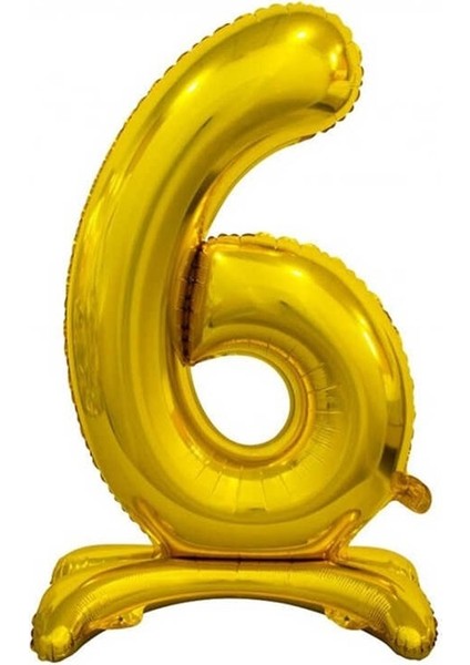 6 Ayaklı Rakam Folyo Balon Gold 32 Inch