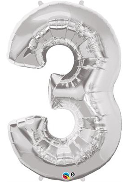 3 Gümüş 16 Inch Folyo Balon