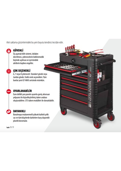 Cetaform - 275 Parça Maxi Alet Setleri (Takım Arabalı)