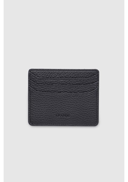 3633 Deri Yatay Süper Slim Kartlık Flother Siyah