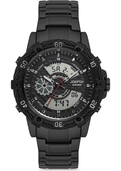 Dijital Analog Çelik Kordonlu 807 Erkek Kol Saati