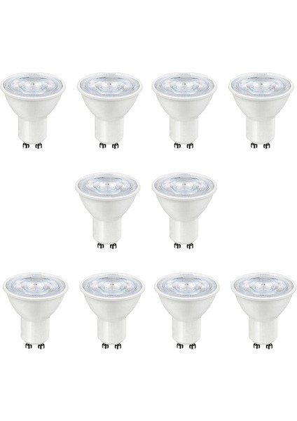 10 Adet GU10 Duylu 4,5W LED Ampul 6500 Kelvin Beyaz Işık