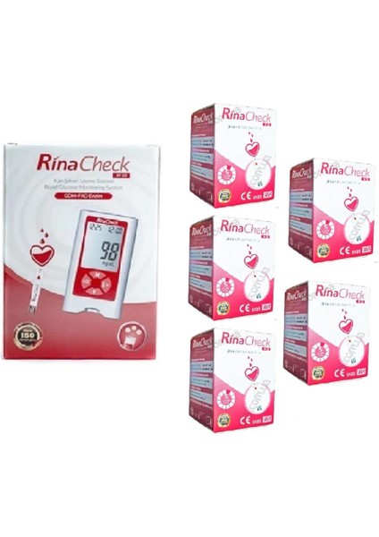 Rina Chek Şeker Cihazı + 5 Kutu Çubuk 250 Strıp Skt:10/22