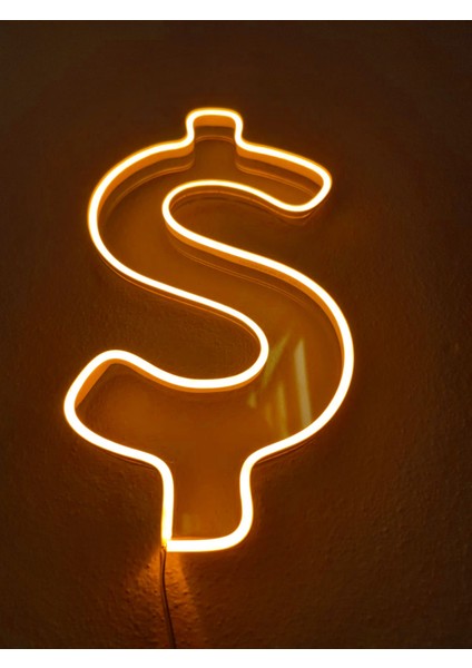 Dolar Neon Şekiller Işaret Neon LED Dekoratif Duvar Aydınlatması Neon Duvar Yazısı