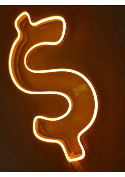 Dolar Neon Şekiller Işaret Neon LED Dekoratif Duvar Aydınlatması Neon Duvar Yazısı
