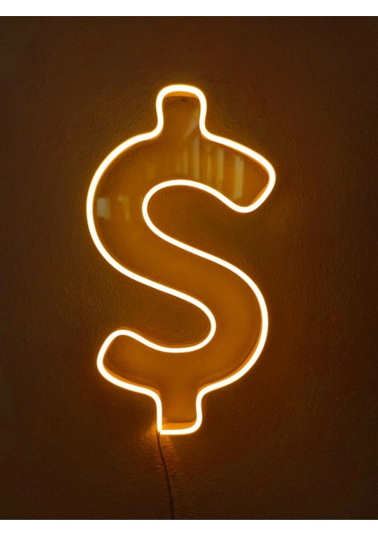 Dolar Neon Şekiller Işaret Neon LED Dekoratif Duvar Aydınlatması Neon Duvar Yazısı
