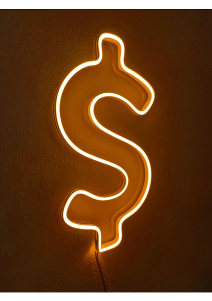 Dolar Neon Şekiller Işaret Neon LED Dekoratif Duvar Aydınlatması Neon Duvar Yazısı