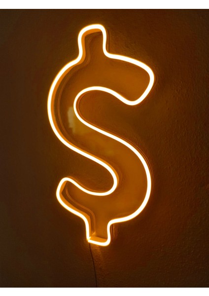 Dolar Neon Şekiller Işaret Neon LED Dekoratif Duvar Aydınlatması Neon Duvar Yazısı
