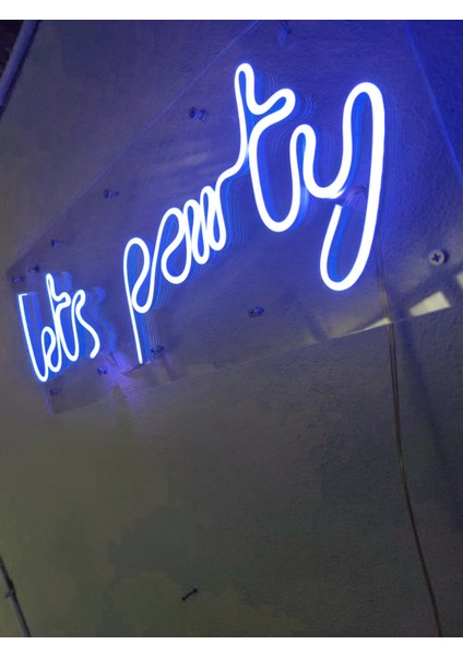 Lets Party Neon Şekiller Işaret Neon LED Dekoratif Duvar Aydınlatması Neon Duvar Yazısı