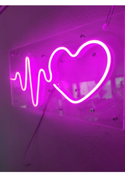 Kalp Ritim Neon Şekiller Işaret Neon LED Dekoratif Duvar Aydınlatması Neon Duvar Yazısı