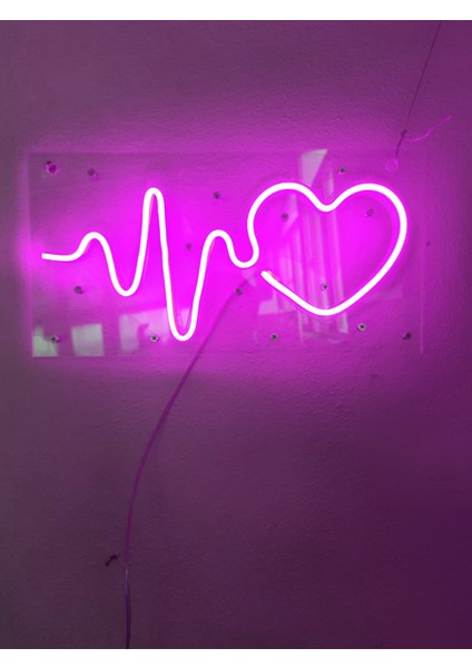 Kalp Ritim Neon Şekiller Işaret Neon LED Dekoratif Duvar Aydınlatması Neon Duvar Yazısı