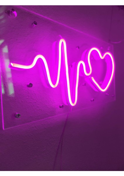 Kalp Ritim Neon Şekiller Işaret Neon LED Dekoratif Duvar Aydınlatması Neon Duvar Yazısı