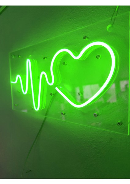 Kalp Ritim Neon Şekiller Işaret Neon LED Dekoratif Duvar Aydınlatması Neon Duvar Yazısı