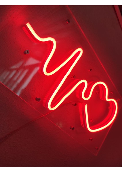 Kalp Ritim Neon Şekiller Işaret Neon LED Dekoratif Duvar Aydınlatması Neon Duvar Yazısı
