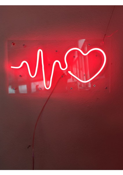 Kalp Ritim Neon Şekiller Işaret Neon LED Dekoratif Duvar Aydınlatması Neon Duvar Yazısı
